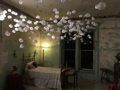 Words Installation at the Dole Mansion by Belgin Yucelen